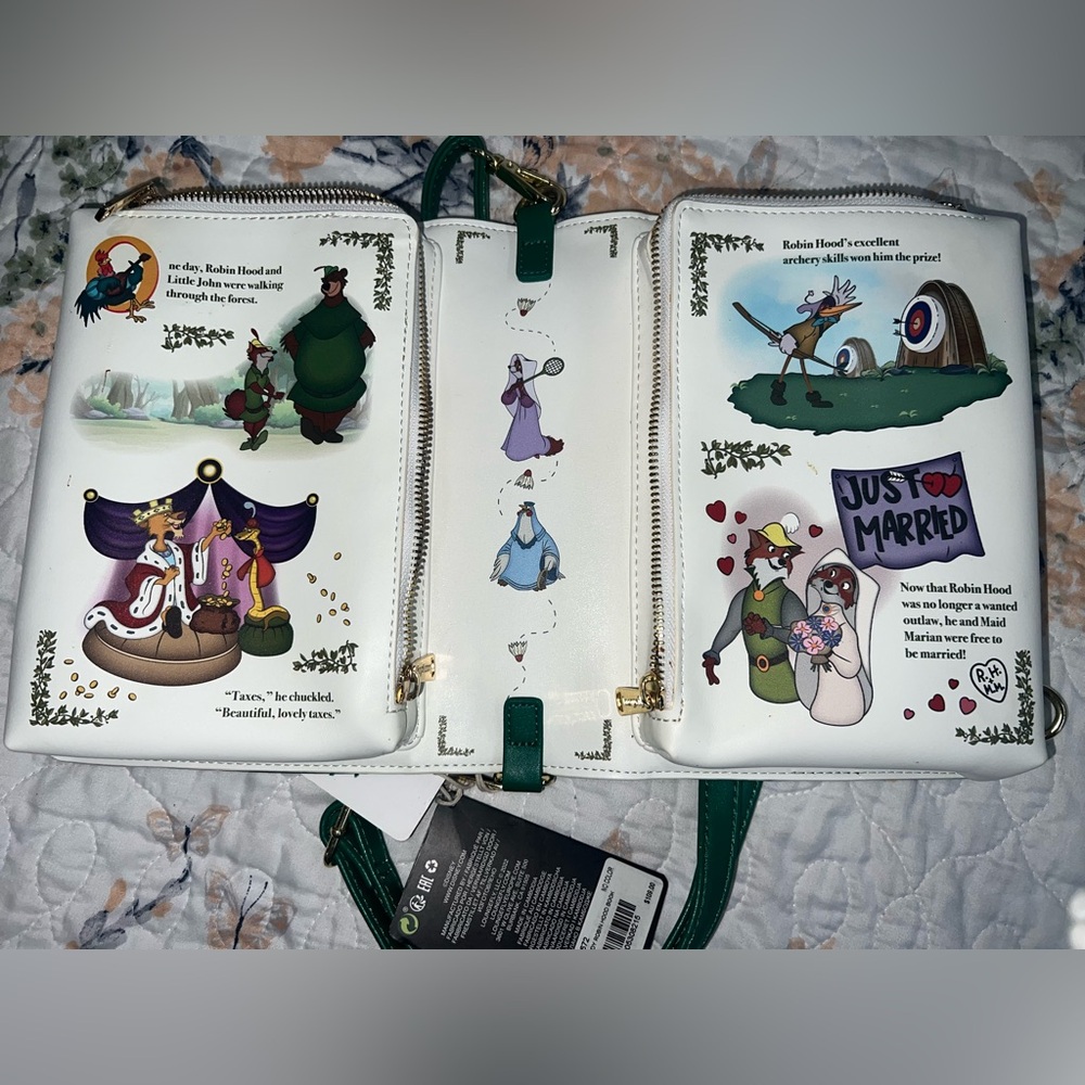 Loungefly Robin Hood Book Crossbody Bag - Picture 12 of 14